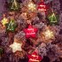 3 Meters 20leds Christmas String Lights 5000LM High Brightness Batteries Powered Snowflake Pentagram Led Fairy Lights with stars