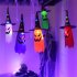 3 Meters 5Led Halloween Witch Hat String Lights Hanging Scary Atmosphere Lamp For Halloween Decoration as shown