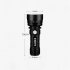 3 Modes Led Waterproof Flashlight Torch For Hiking Camping Outdoor Sports Emergency Lighting flashlight 2 battery USB cable