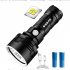 3 Modes Led Waterproof Flashlight Torch For Hiking Camping Outdoor Sports Emergency Lighting flashlight 2 battery USB cable