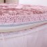 3 PCS Flannel Cashmere Lace Printed Home Decoration Water Tank Cover Toilet Cover Seat Toilet Seat Pink Three piece suit