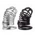 3 PCS Male Chastity Cage Lightweight Cock Cage Device Sex Toys Cock Rings With Lock For Male Men Penis Exercise Set silver with 4 0 snap ring