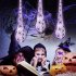 3 Pack Halloween Decoration Hanging Light Up Spider Egg Sacs Halloween Outdoor Indoor Yard Tree Hanging Ornaments purple