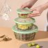 3 Pack Salad Bowls With Lids  Reusable Round Stackable Clear Plastic Sealed Container  Kitchen Food Storage Containers For Cereal Oatmeal Food Fruits blue