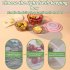 3 Pack Salad Bowls With Lids  Reusable Round Stackable Clear Plastic Sealed Container  Kitchen Food Storage Containers For Cereal Oatmeal Food Fruits blue
