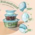 3 Pack Salad Bowls With Lids  Reusable Round Stackable Clear Plastic Sealed Container  Kitchen Food Storage Containers For Cereal Oatmeal Food Fruits blue