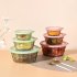 3 Pack Salad Bowls With Lids  Reusable Round Stackable Clear Plastic Sealed Container  Kitchen Food Storage Containers For Cereal Oatmeal Food Fruits green