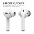 3 Pairs Silicone In ear Headset Earbuds Cover for Apple Airpods Earphone Case Eartips Storage Box Pouch for Airpods Accessories  white