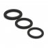 3 Pcs set Super Soft Cock Ring Erection Enhancing Silicone Penis Ring Set for Extra Stimulation  black