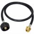 3 Pcs set Y  Type  Distributor  Adapter  Hose  Kit Brass Qcc Interface To Connect Gas Cylinder Adapter Black