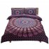 3 Piece Home Duvet Covers Set With 2 Pillow Cases Ultra Soft Breathable Mandala Pattern All Season Bedding Set blue