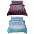 3 Piece Home Duvet Covers Set With 2 Pillow Cases Ultra Soft Breathable Mandala Pattern All Season Bedding Set blue