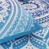 3 Piece Home Duvet Covers Set With 2 Pillow Cases Ultra Soft Breathable Mandala Pattern All Season Bedding Set blue