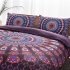 3 Piece Home Duvet Covers Set With 2 Pillow Cases Ultra Soft Breathable Mandala Pattern All Season Bedding Set blue