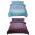 3 Piece Home Duvet Covers Set With 2 Pillow Cases Ultra Soft Breathable Mandala Pattern All Season Bedding Set blue