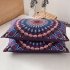 3 Piece Home Duvet Covers Set With 2 Pillow Cases Ultra Soft Breathable Mandala Pattern All Season Bedding Set blue