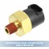 3 Pins Car Oil Pressure Switch Sensor M14x1 5 Thread Engine Oil Pressure Sender Unit Compatible For Detroit Diesel Engine 50 60 Series Replace 23532797 black