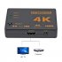 3 Port HDMI Splitter Switcher 3 In 1 Out Hub Box  Remote Auto Switch 1080P HD  black 3 ports
