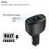 3 Port USB 2 1A 2 1A 3A Fast Charging Car Charger Adapter for Universal Smart Phone Black