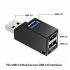 3 Ports USB 2 0 3 0 Mini High Speed Hub Ultra Thin Data Transmission Adapter Black 3 0