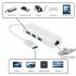 3 Ports USB 3 0 Gigabit Ethernet Lan RJ45 Network Adapter Hub to 1000Mbps Mac PC Silver