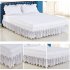 3 Sided Elastic Princess Style Lace Wrapped Drop Bed Skirt Decoration