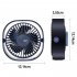 3 Speeds Mute USB Fan 360Degree Rotating Adjustable Portable Cooling Fan for Office Travel Pink
