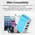 3 USB Charger Led Luminous Mobile Phone Charging Head Smart Multi port USB Charger Black US Plug