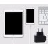3 USB Charger Led Luminous Mobile Phone Charging Head Smart Multi port USB Charger Black US Plug