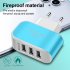3 USB Charger Led Luminous Mobile Phone Charging Head Smart Multi port USB Charger Black US Plug