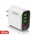 3 Usb Ports Digital Display Mobile Phone Charger 5V 3 1A Travel Fast Quick Charging Adapter US EU Plug White EU Plug