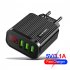 3 Usb Ports Digital Display Mobile Phone Charger 5V 3 1A Travel Fast Quick Charging Adapter US EU Plug White EU Plug