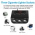3 Way Car Cigarette Lighter Adapter 12V 24V Socket Splitter Plug LED 4 USB Charger Adapter For Phone MP3 DVR black