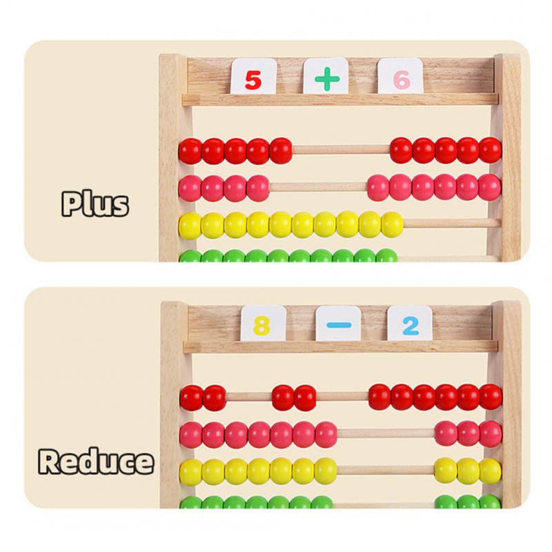 Children Wooden Abacus Educational Math Toy Rainbow Counting Beads Numbers Arithmetic Calculation Teaching Aids 