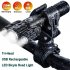 3 head Led  Flashlight For Outdoor Lighting Night Riding Usb Multi function Flashlight E37 T6 telescopic zoom kit  one power and one USB cable 