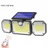 3 heads Solar Wall Lamp 3 Modes Outdoor Waterproof Human Body Induction Garden Lights With Solar Panel TG TY05131 Three heads