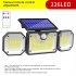 3 heads Solar Wall Lamp 3 Modes Outdoor Waterproof Human Body Induction Garden Lights With Solar Panel TG TY05131 Three heads