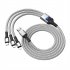3 in 1 100w Super Fast Charging Cable 6a Braided Extended Data Cable Compatible For Ios Android Type c red