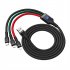 3 in 1 100w Super Fast Charging Cable 6a Braided Extended Data Cable Compatible For Ios Android Type c red