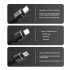3 in 1 100w Super Fast Charging Cable 6a Braided Extended Data Cable Compatible For Ios Android Type c red