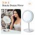 3 in 1 5X Magnifier LED Lamp Desktop Makeup Mirror Beauty Breeze Mirror with Fan