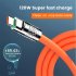 3 in 1 6A 120W Usb Metal Fast Charging Cable 8 pin Charging Cable For Iphone Micro Usb Type C Orange 1 2 meters