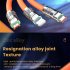 3 in 1 6A 120W Usb Metal Fast Charging Cable 8 pin Charging Cable For Iphone Micro Usb Type C Orange 1 2 meters