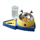 3-in-1 Antler Slow Food Bowl Mouth Automatic Water Dispenser Pet Bowl