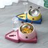 3 in 1 Antler Slow Food Bowl Anti suffocation Non wet Mouth Automatic Water Dispenser Pet Bowl Pink