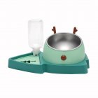 3-in-1 Antler Slow Food Bowl Mouth Automatic Water Dispenser Pet Bowl