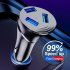 3 in 1 Car Charger 3 0 3 usb Multi function Fast Charging Adapter With Indicator Light black