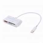 3 in 1 Card Reader for Tablet iPad 4 Mini IOS 11 Micro SD SD MMC TF Card Reader USB OTG Cable <span style='color:#F7840C'>Adapter</span> Camera Connection Kit white