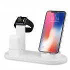 3-in-1  Charger Portable Multi-function Mobile Phone Holder Charging Stand Compatible For Iphone + Airpods + Iwatch (iwatch 1/2 / 3 / 4) White