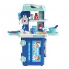 3-in-1 Children Bus Pretend Play Playset Simulation Doctor Kitchen Supermarket Makeup Kit Educational Toy